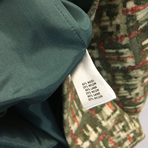 Worth green and red printed skirt size 8 - Picture 2 of 4